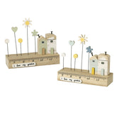 Wooden house with flowers